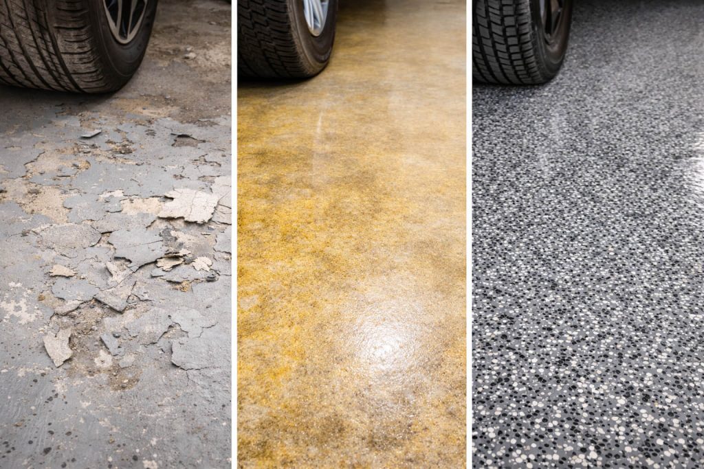 Epoxy vs. Polyaspartic vs. Paint